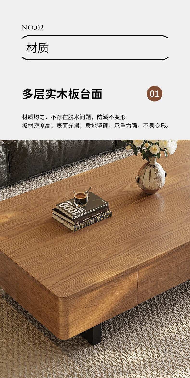 Modern Luxury Coffee Table Aesthetic Minimalist Trendy Coffee Tables Design Storage Mesa De Centro Sala Living Room Furniture