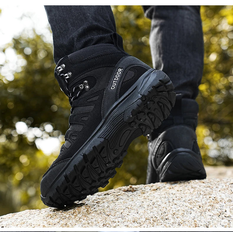 Outdoor Hiking Boots Men Shoes Anti-slip Wear-resistant Thick-soled Sports Shoes Men Breathable Comfortable Casual Shoes Men