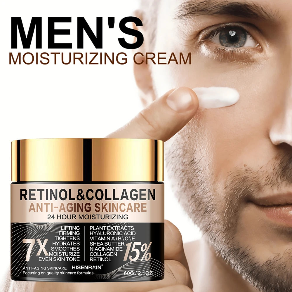 HISENRAIN Retinol Collagen Face Cream - Anti-Aging Intense Moisturizer, Reduce Wrinkles Fine Lines & Firm Skin.