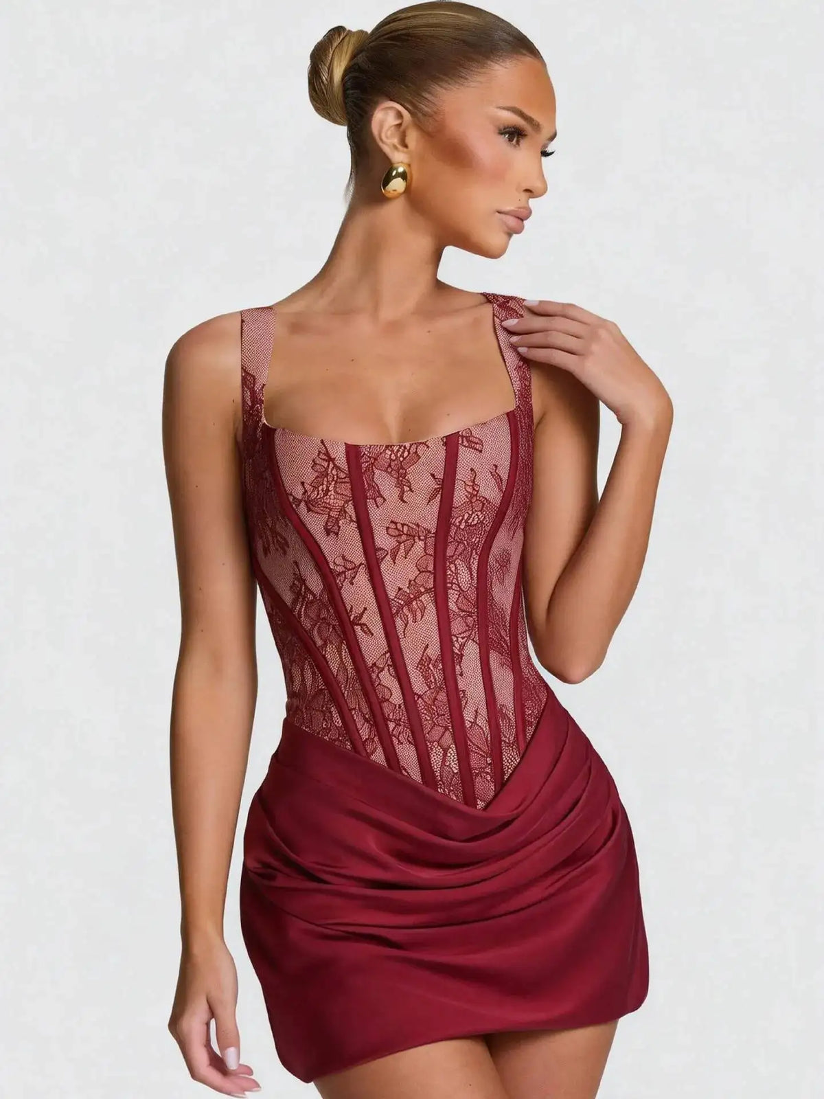 Avrilyaan Strapless Spaghetti Strap Sexy Dress Women Lace Patchwork Party Dress Bandage Backless Mini Summer Dress Vestidos