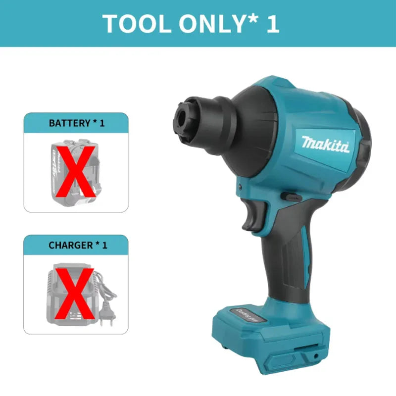 2026 New Makita DAS180 18V Cordless Air Duster, portable dust cleaner ideal for narrow gaps and dead corners cleaning