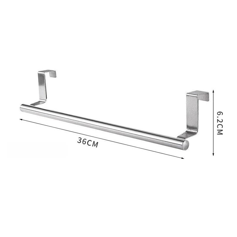 Bar Bathroom Kitchen Hanging Holder Home Storage Kitchen Tools Towel Rack Over Door Cabinet Shelf Rack Stainless Steel New