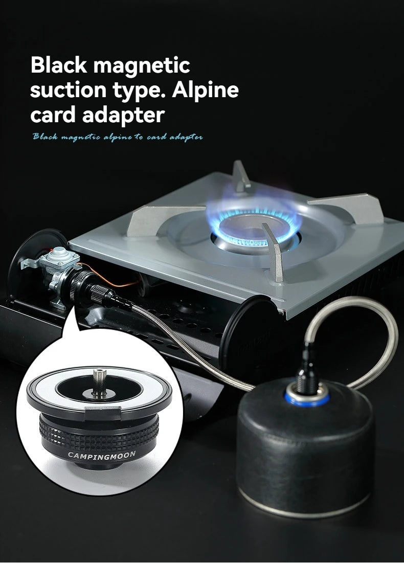CAMPINGMOON BKZ13M Outdoor Camping Picnic With Magnetic Suction Cassette Stove To Alpine Flat Gas Tank Conversion Head