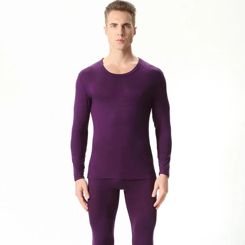 Autumn spring men's plus size Thin thermal underwear sets Large size bottoming shirt  modal underwear suit 7xl 8xl 9xl
