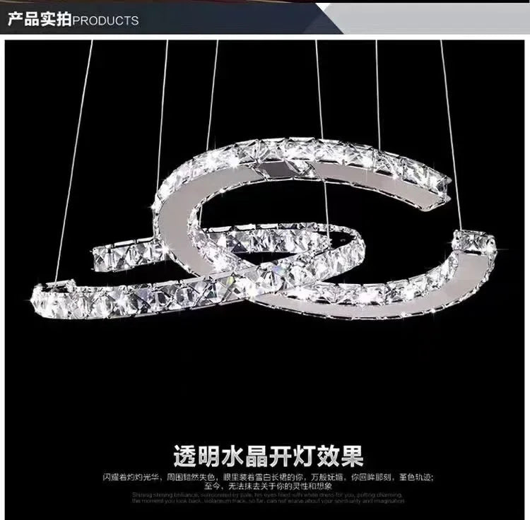 Modern 2024 New Special-shaped Crystal Chandelier Modern Simple Decoration Living Room Dining Room Home Decoration