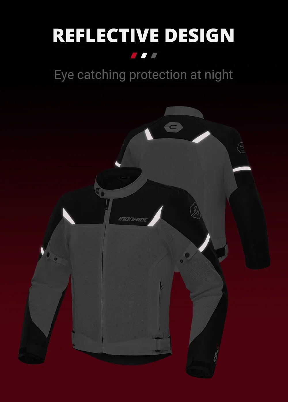 New Motorcycle Jackets Breathable Motorbike Riding Jackets Wear-Resistant Motocross Clothing Built-in Protective Gear