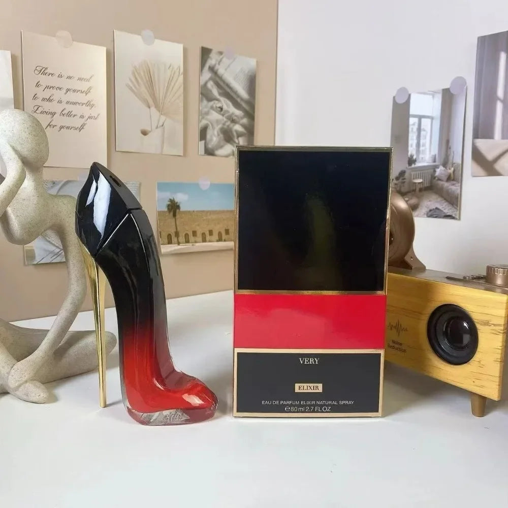 80ml High Heel Shaped Perfume for Women, Long Lasting Sweet Floral Fragrance Spray, Luxury Gift Box
