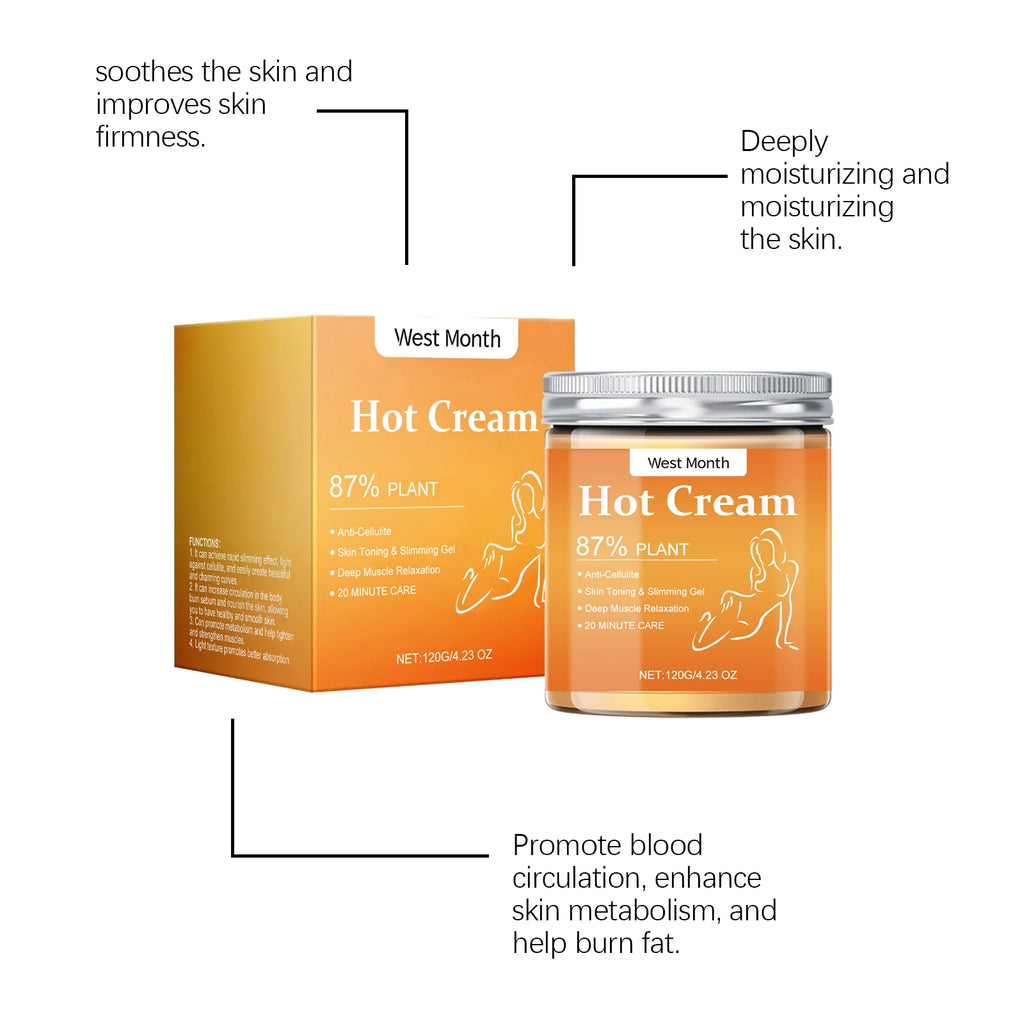120G Body Shaping Cream Gentle Moisturizing Massage Boosts Skin Elasticity Nourishing Tightening Hot Body Slimming Lotion