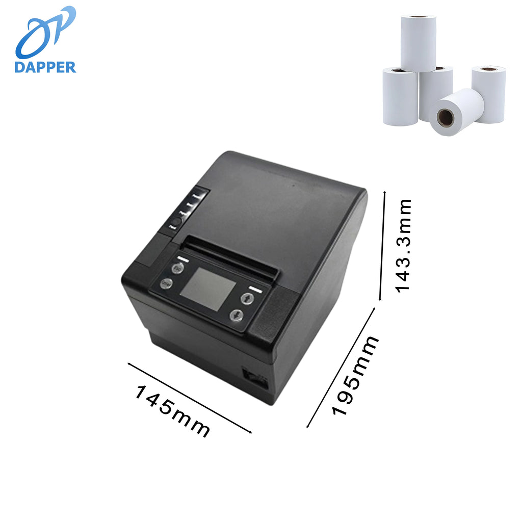 80mm POS Thermal Receipt Printer with Auto Cutter Wireless Bluetooth MQTT Cloud Bill Printing Machine