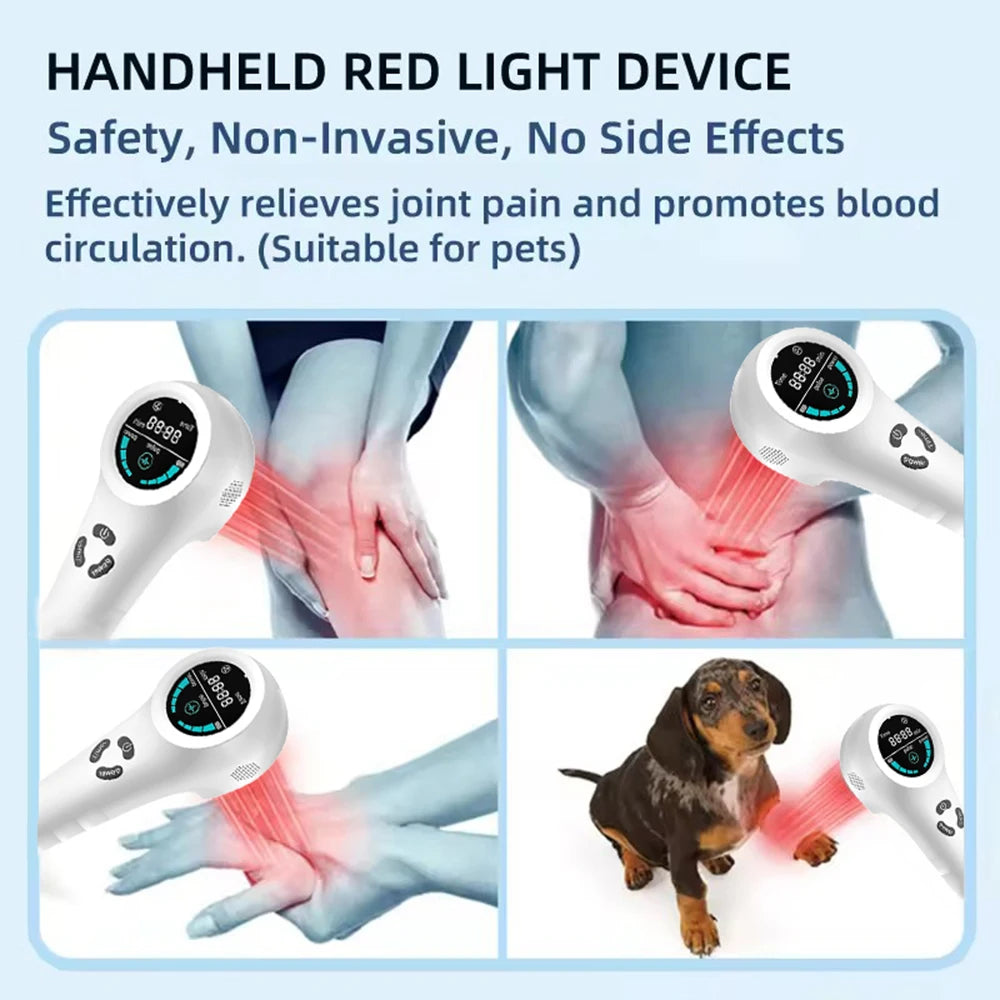 650nm+808nm Handheld Face Body Red Light Infrared Beauty Device Skin Rejuvenation Muscle Joint Body Fatigue Relief Health Care