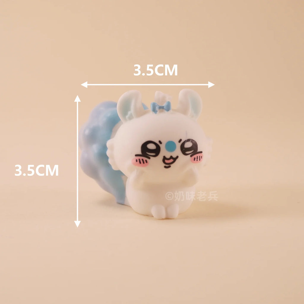 Cute Momonga Hachiware Mini figurine cute cartoon Chiikawa Usagi in-vehicle ornament desktop trinket gifts for girls