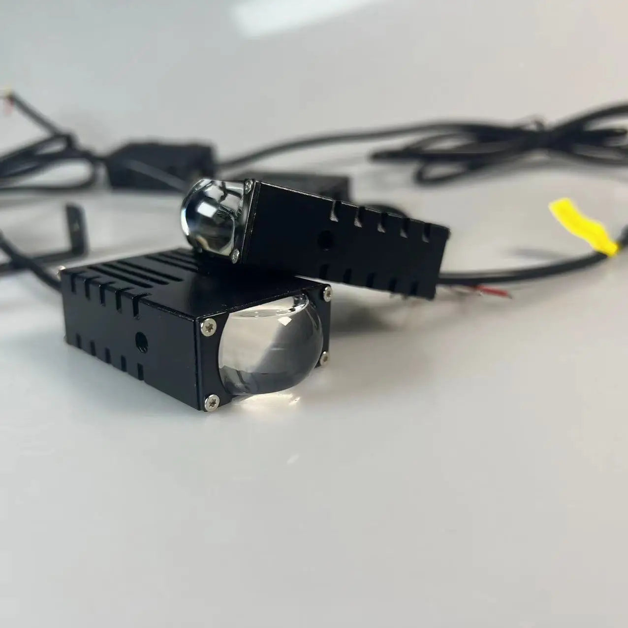 Dual Color LED Grille Light Car Motorcycle Waterproof Modified Auxiliary Spotlight Headlight