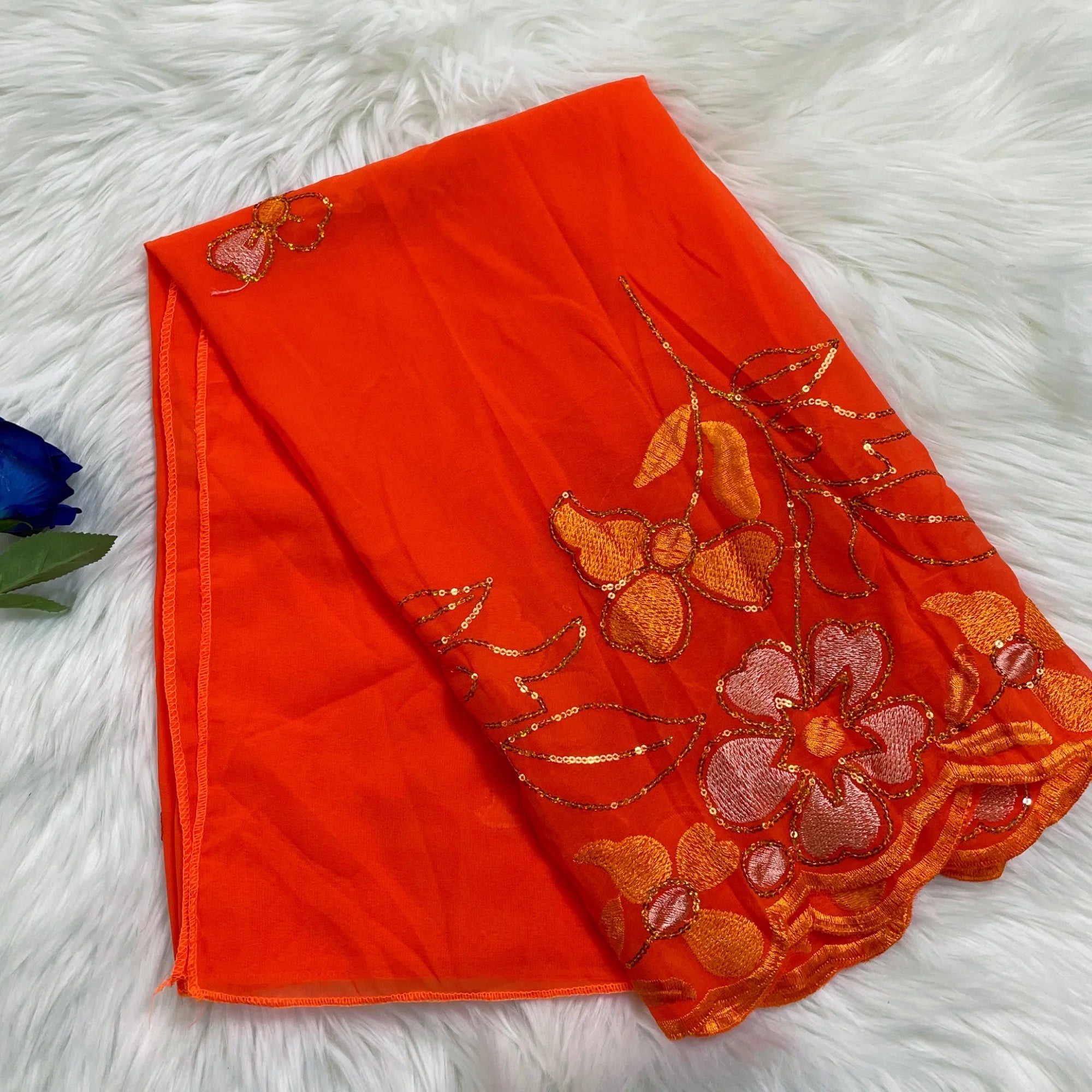 2023 Latest African Spring Women Scarf Chiffon Sequin Embroidered Ramadan Hijab Shawl Fashionable Casual Diamond  Headscarf