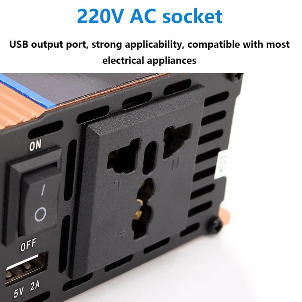 VELIF-Multifunctional Power Inverter 12V DC To 220V AC Inverter Vehicle-Mounted Voltage Inverter