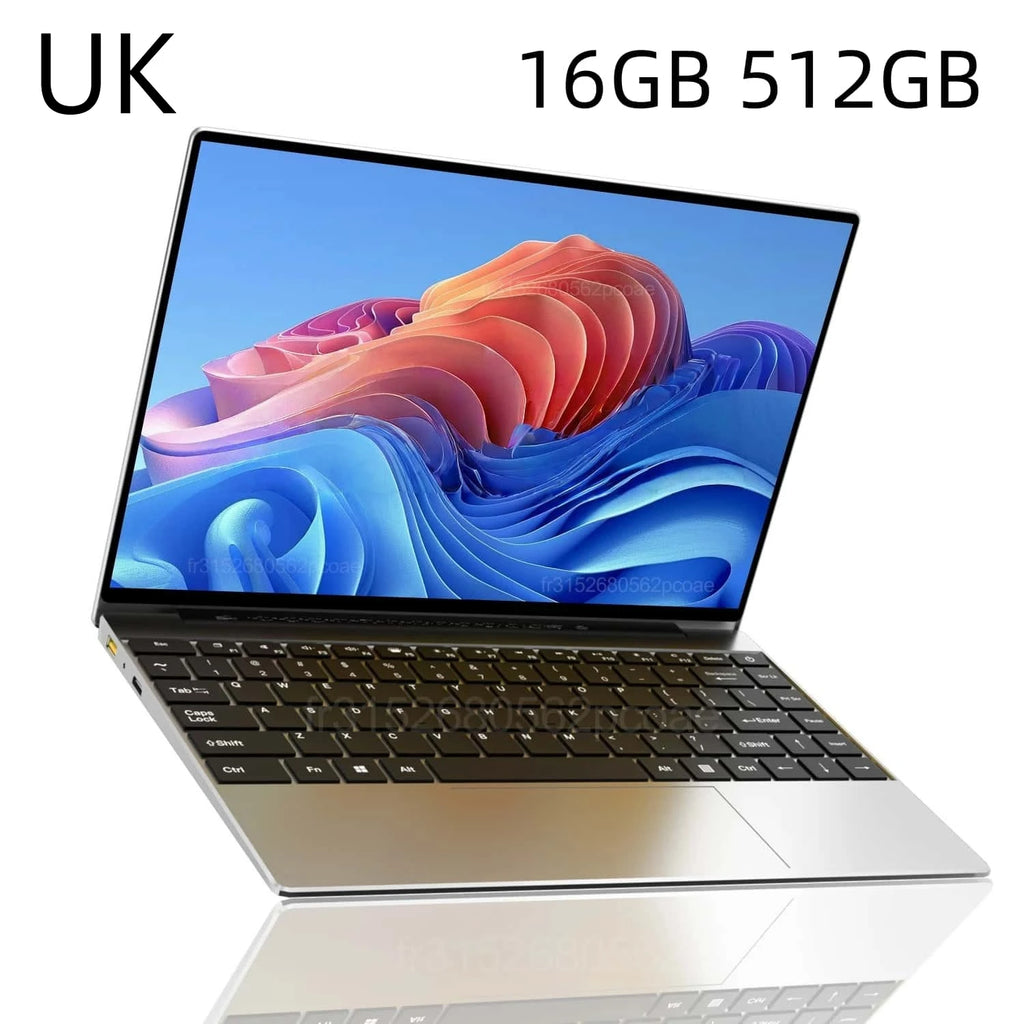 Ultra Slim 14.1 Inch Laptop 16GB DDR4 2TB SSD Intel 4405U Windows 11 1920x1080 Gaming Notebook Gamer Office Study PC New