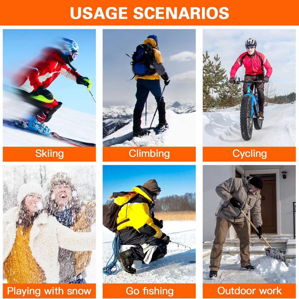 USB Rechargeable Heated Insoles (Size 35-45) | DIY Cuttable for Outdoor Skiing & Winter Warmth