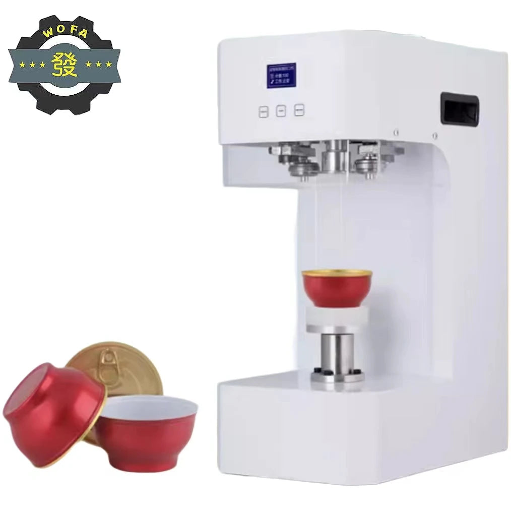 Electric Full Automatic Can Sealing Machine for Food Beverage Cup Seamer Cap Lids Close Sealing for Commercial Use Industrial