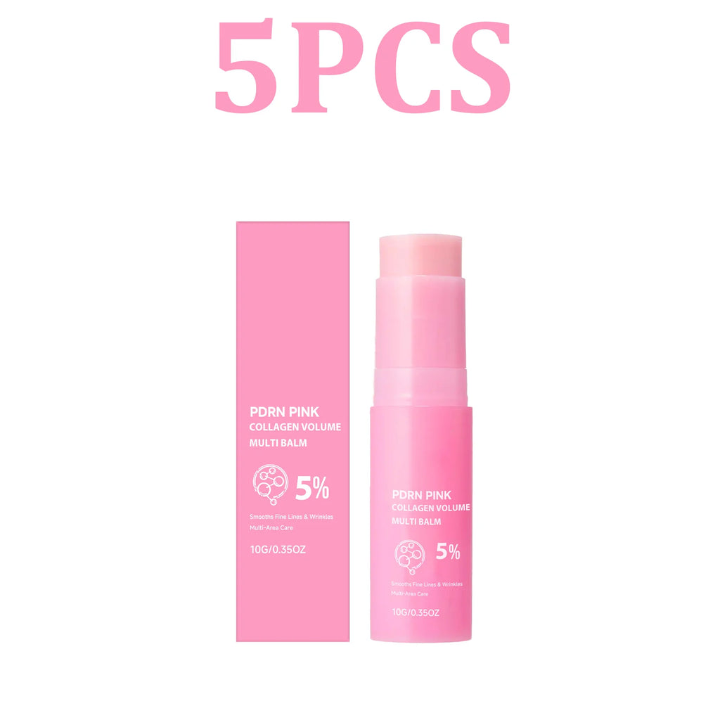 PDRN Pink Collagen Volume Multi Balm Stick Soothing Moisturizer Repair Face Cream Anti Aging Firming Skin For Eye Neck Forehead