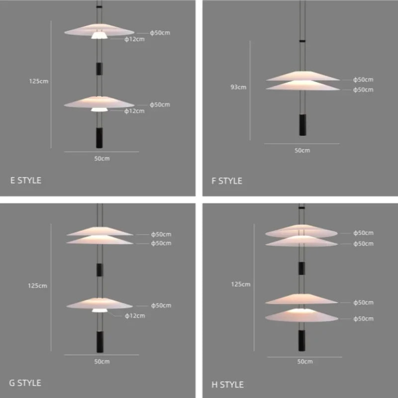Modern Minimalist Pendant Light Circular Hanging Lamp for Living Room Dining Room Bar Dining Table Decorative Lighting Fixtures