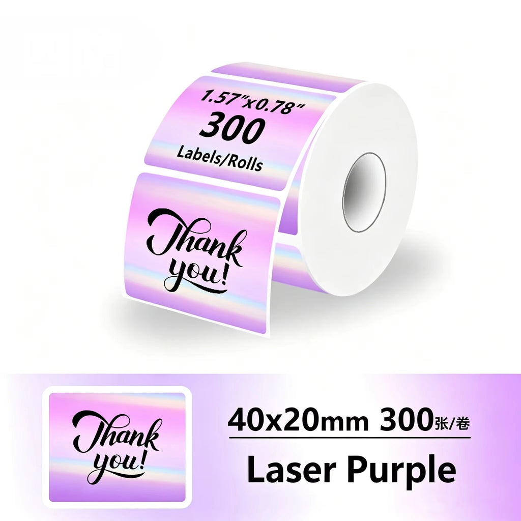 20-50mm White Thermal Label Sticker Compatible for M110 M220 M200 Marklife P50 E210 Munbyn Nelko PM220 MiniPrinter