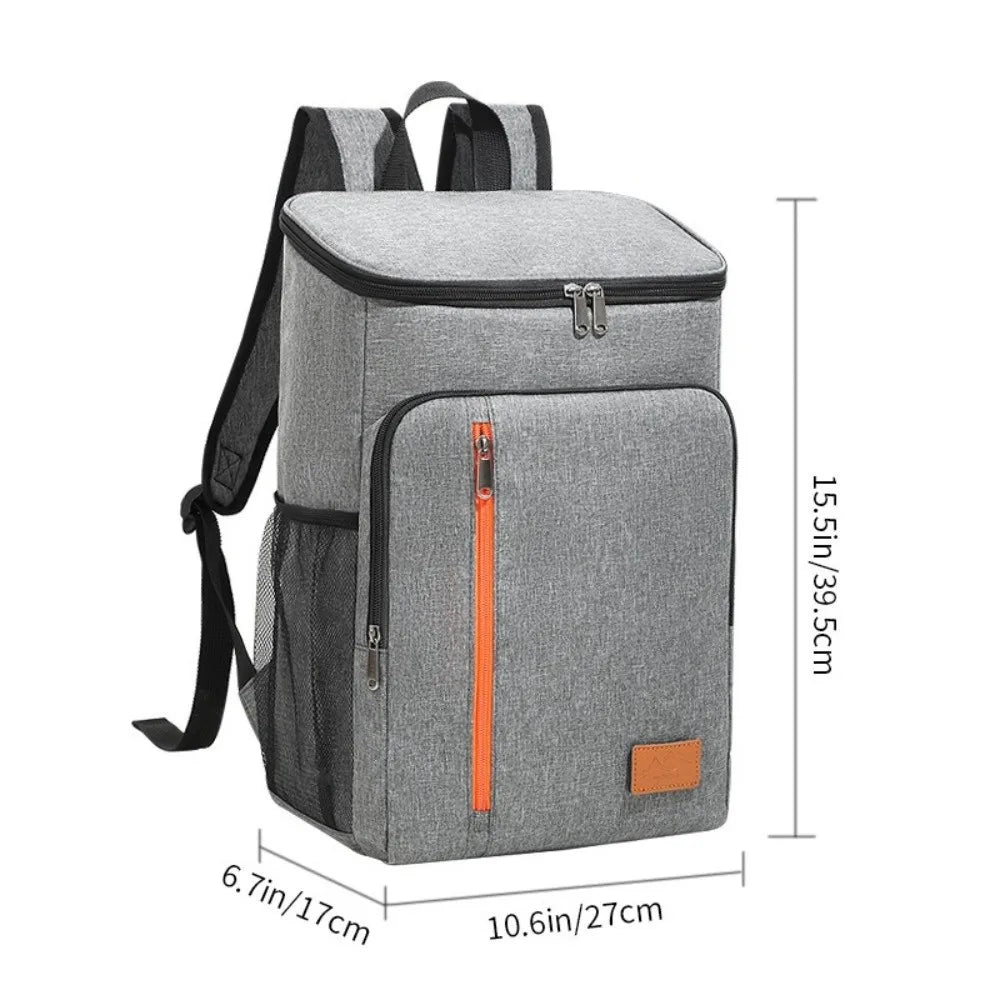 Insulated Backpack Double Shoulder Thickened Portable Thermal Lunch Bag Oxford Fashion Large Capacity Cooler Bag