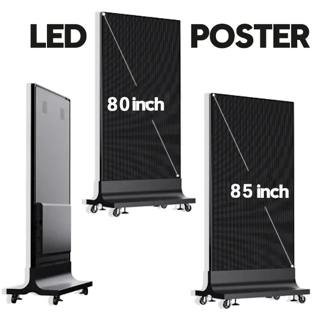 GOB P2 Foldable LED Poster Portable Digital Signage Indoor Mall Advertising Banner Screen