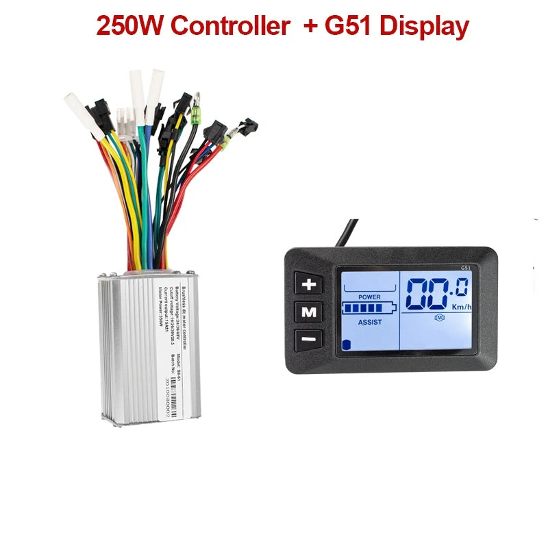 Electric Bike Brushless Controller 25A 35A with LCD Display Electric Bicycle Scooter E-bike Accessories Parts 36V 48V 750W 500W