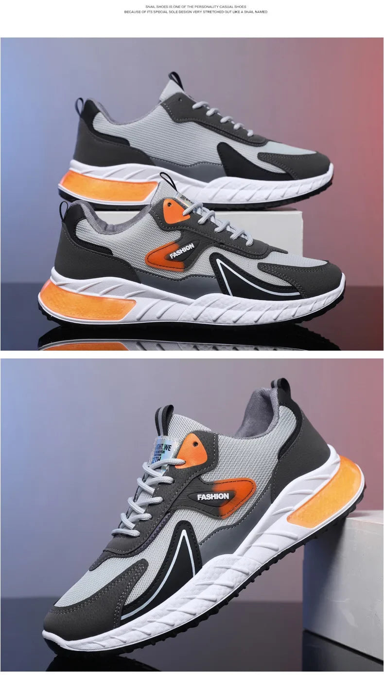Men's Sneakers Fashion Breathable Vulcanized Shoes Casual Sports Shoes Men Trendy Lace-up Sneakers Zapatillas Hombre 2024