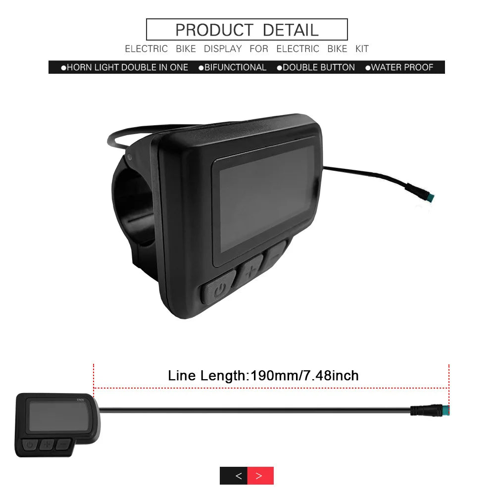 250W-750W Brushless For Electric Bike Controller LCD Panel Scooter EN06 S830 S866 JN Controller 15A 25A WP Plug Square Wave GD06