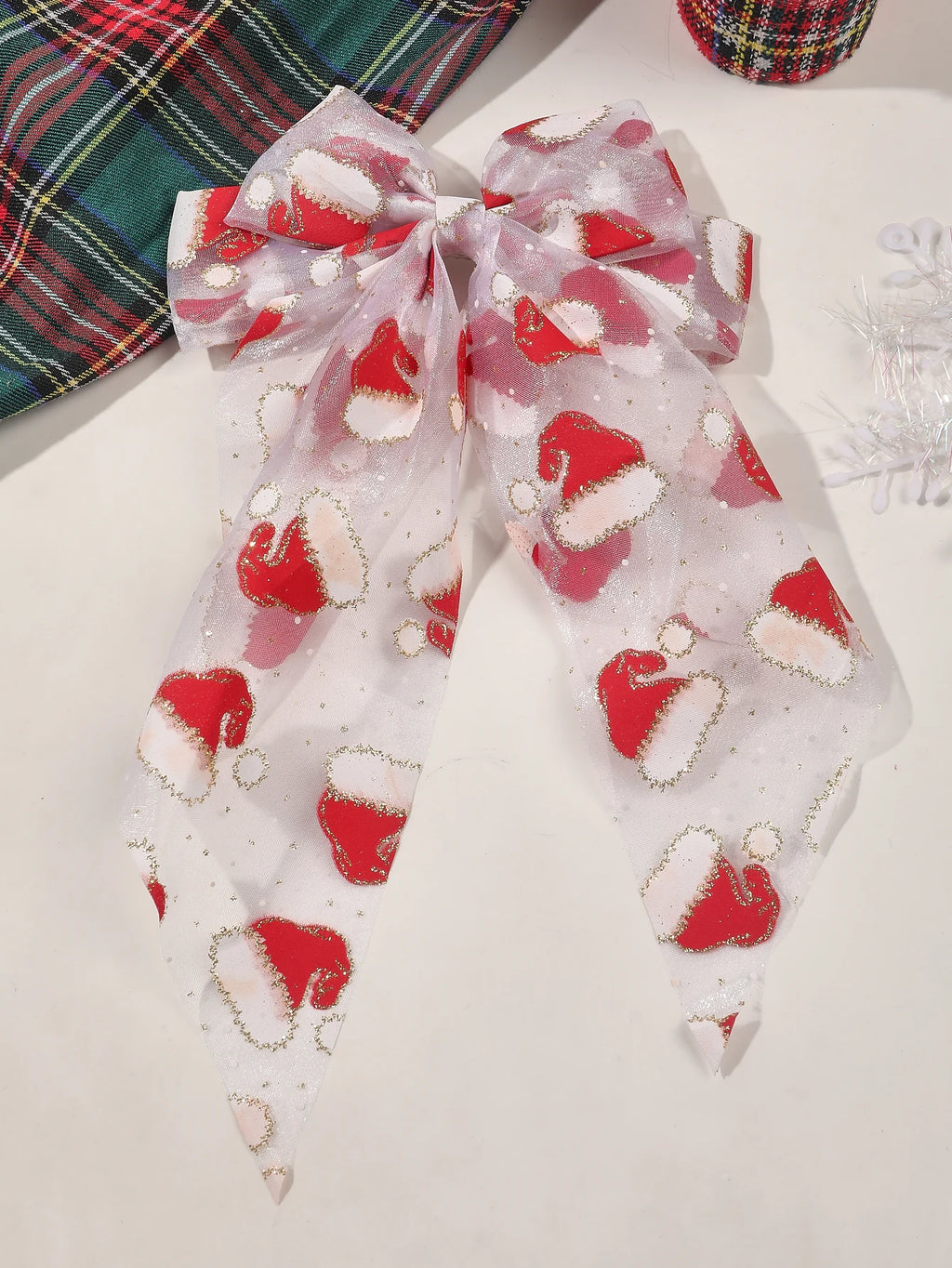 1/2Pcs New Christmas Hair Bows for Women Girls Big Bow Hair Clip Oversized Long Tail Hair Barrette Cute Fashion Hair Accessories