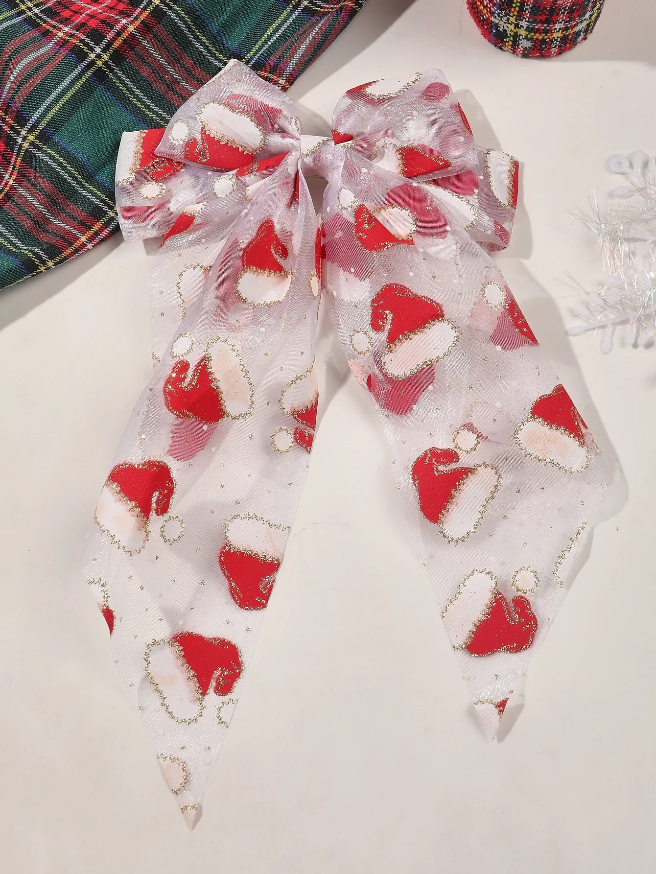 1/2Pcs New Christmas Hair Bows for Women Girls Big Bow Hair Clip Oversized Long Tail Hair Barrette Cute Fashion Hair Accessories