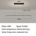 Modern Ceiling Lamps 100CM Minimalist Lustre Restaurant Living Room with Remote Control Lighting Chandelier Ceiling Lights