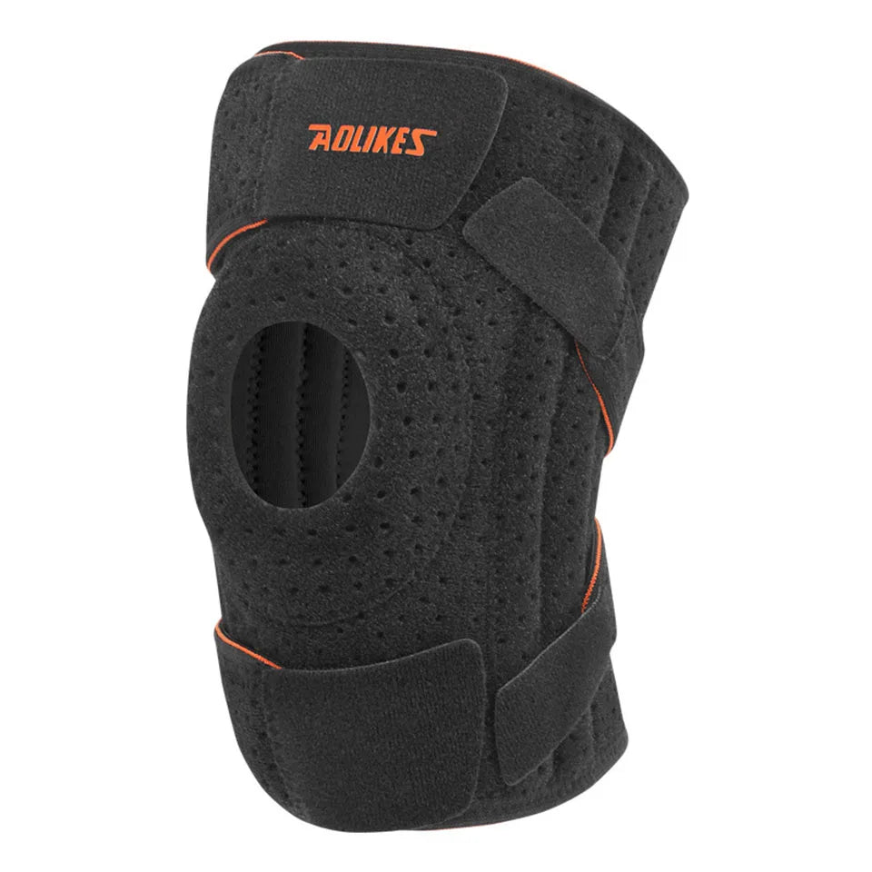 AOLIKES 1PCS Knee Brace with Side Stabilizers & Patella Gel Pads for Maximum Knee Pain Support and fast recovery for Men Women