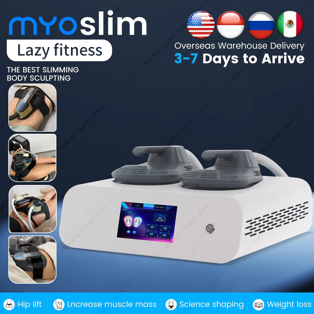 Myoslim 6500W Muscle Stimulator RF EMS Body Sculpting 15T NEW Portable Machine Slimming Weight Lose Electromagnetic