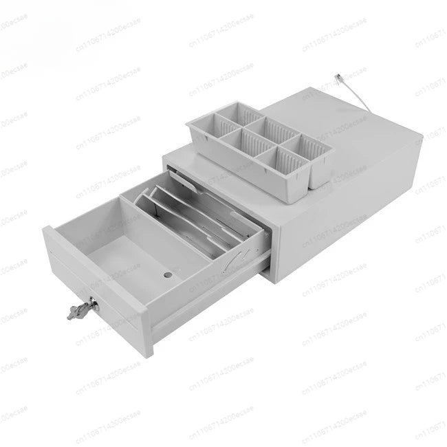 LAS-208 POS Cash Drawer Lockable, Cash Box for POS Terminal & Cash Register Use, Commercial Cash Drawer for Retail