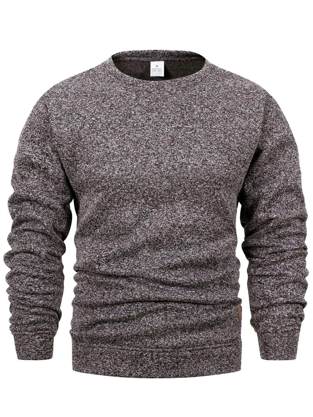 Autumn Winter Men's Crew Neck Heather Sweatshirt Reinforced Stitching Classic Heather Pullover For Work Casual