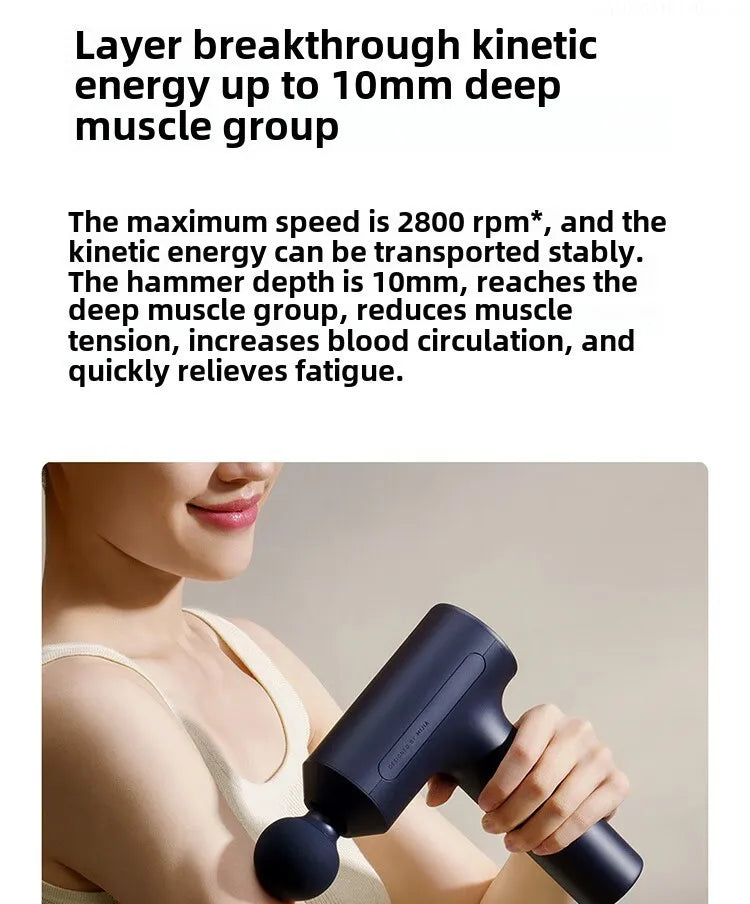 Mijia Fascia Gun 3 Muscle Massage Gun Dual Mode 3 Massage Heads 25KG Thrust Shoulder and Neck Relaxation Massage Driver