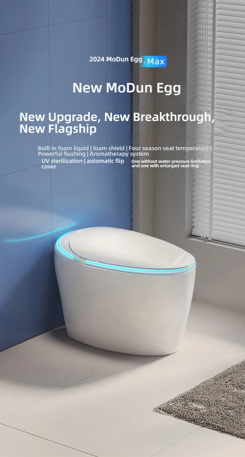 Luxury Automatic Smart Toilet, Ceramic Floor-to-ceiling Smart Toilet With Remote Control Function