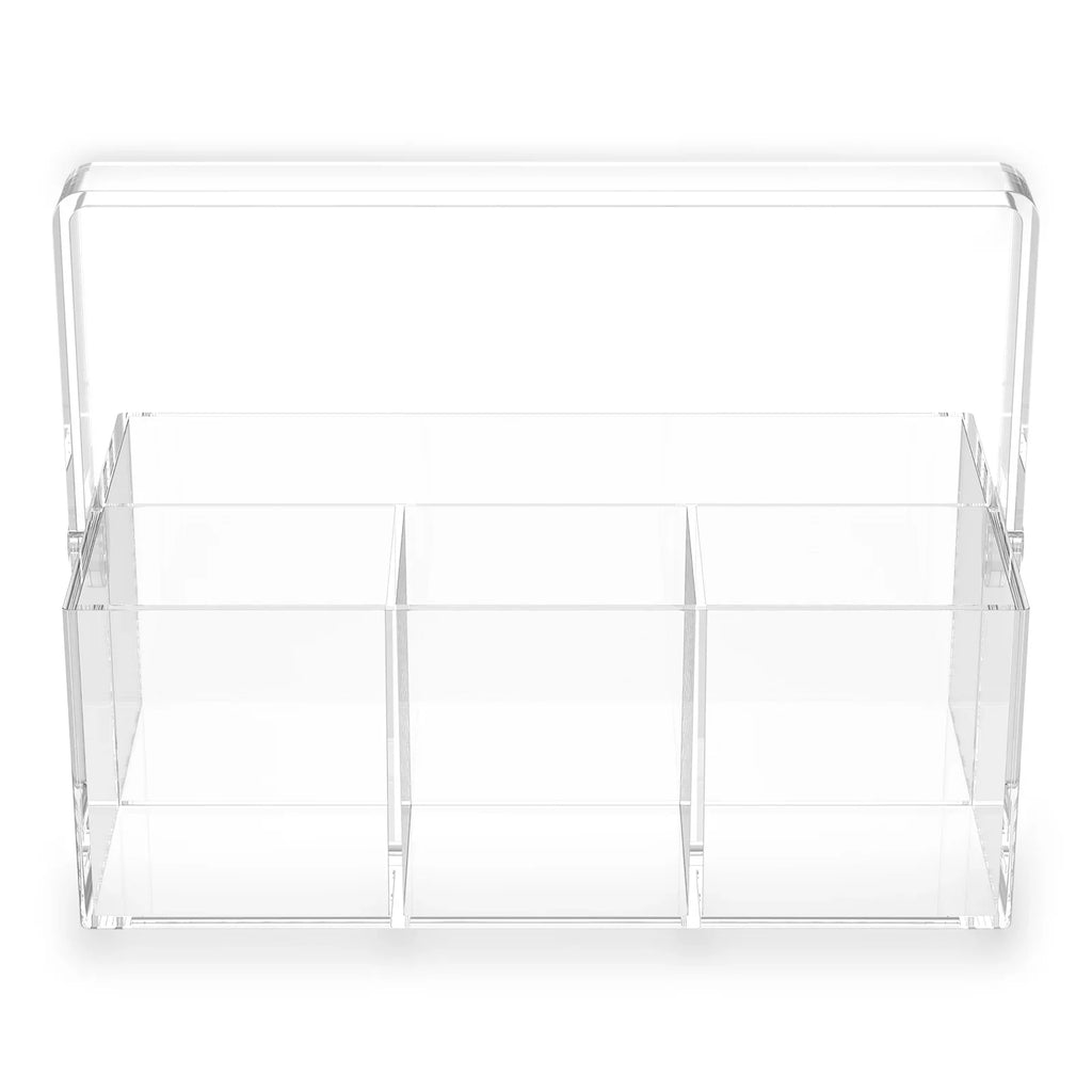 4 Grids Acrylic kitchen cutlery organizerTableware Plates Cutlery holder with Handle Multipurpose
Cosmetics stationery organizer