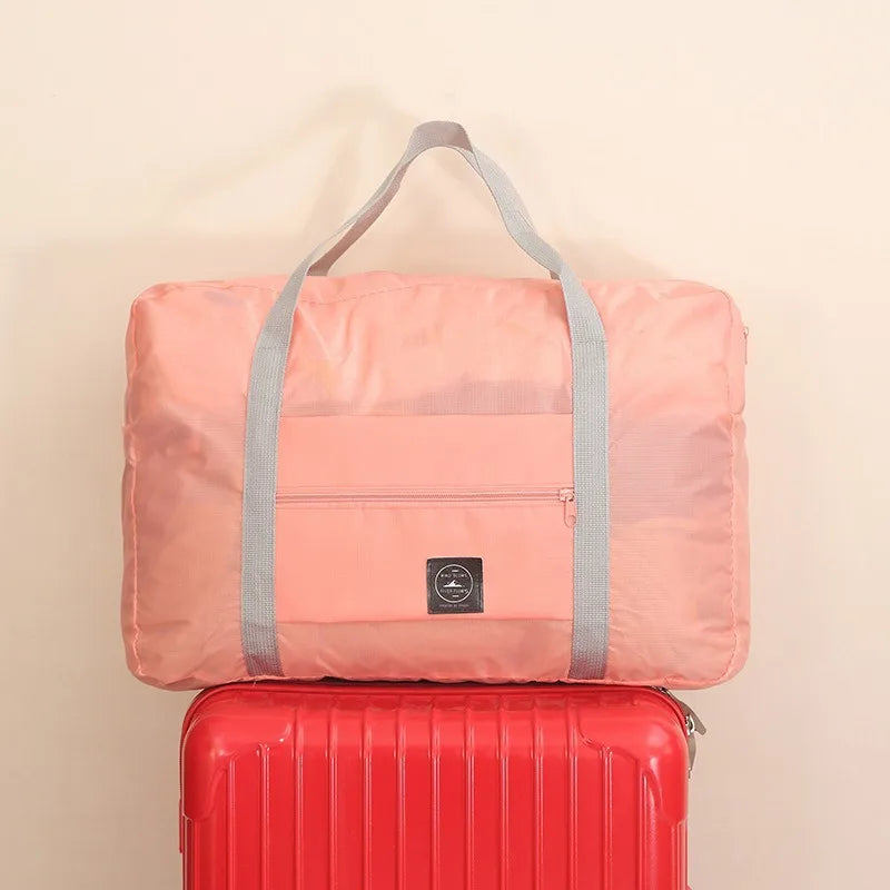 Foldable Large Capacity Travel Duffel Bag Portable Carry On Boarding Luggage Clothes Storage Handbag for Travel Moving Picnic