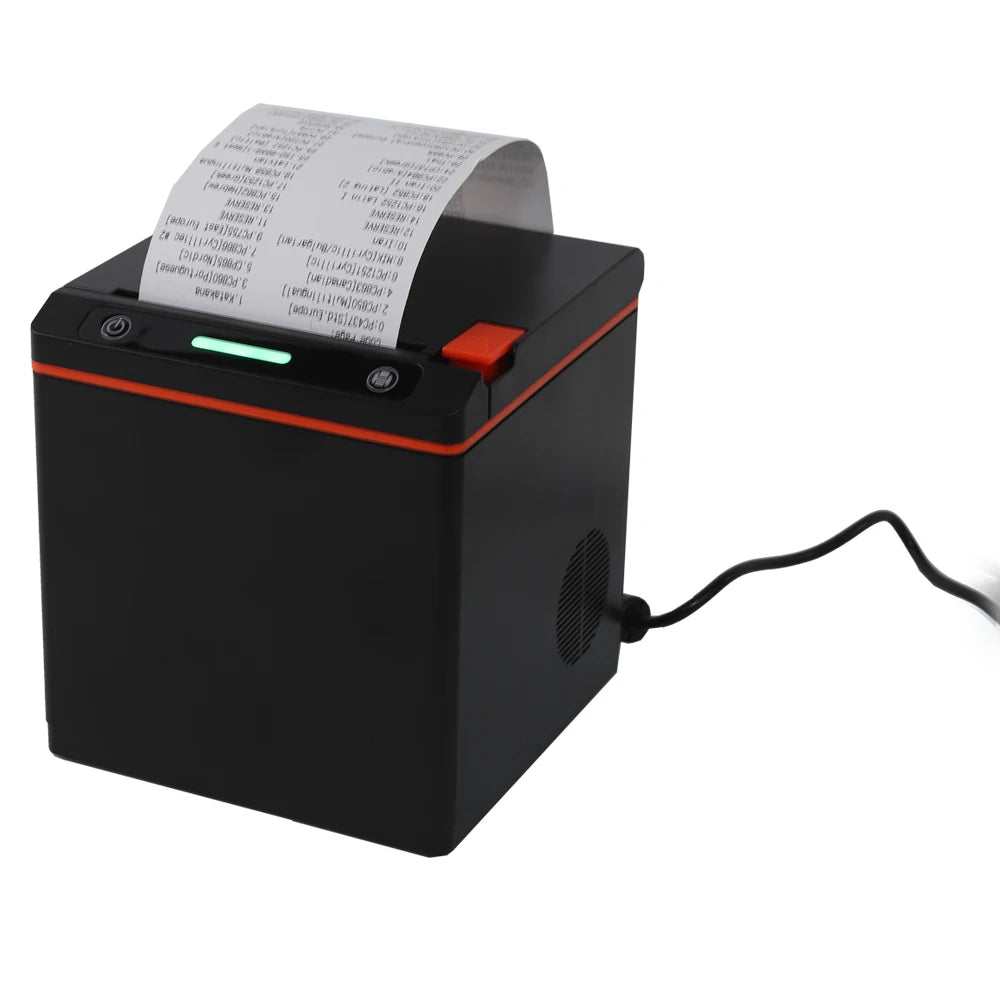 80mm Thermal Receipt USB LAN Ethernet POS Printer Support 58MM Paper for Restaurant