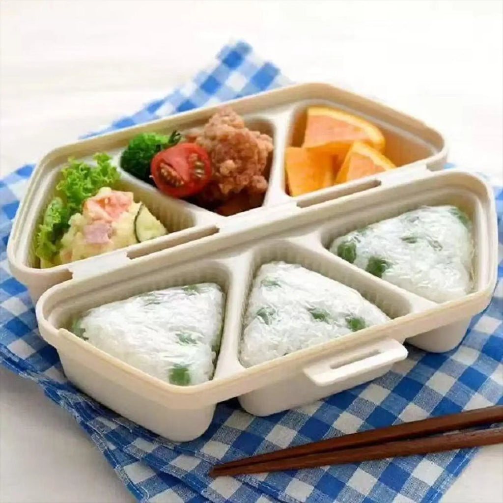 Sushi Mold Maker 6 Cavity Triangle Rice Ball Onigiri Mold Bento Box Tools Non Stick Kitchen Gadgets for Meal Prep Cooking DIY