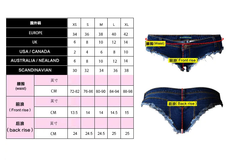 Women's Hot Mini Denim Shorts Women Low Waist Summer Jeans Short Fashion Club Beach Skinny Shorts