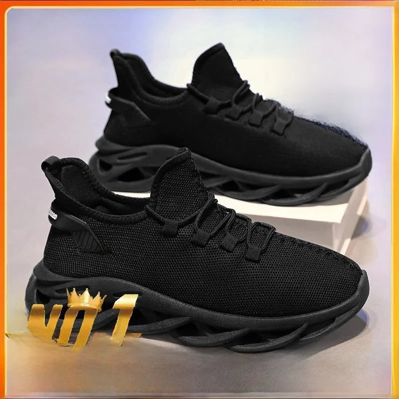 Men's Spring 2025 Breathable Mesh Running Shoes Casual Sports Sneakers Teenage Fashion White Shoes Comfortable Outdoor Footwear