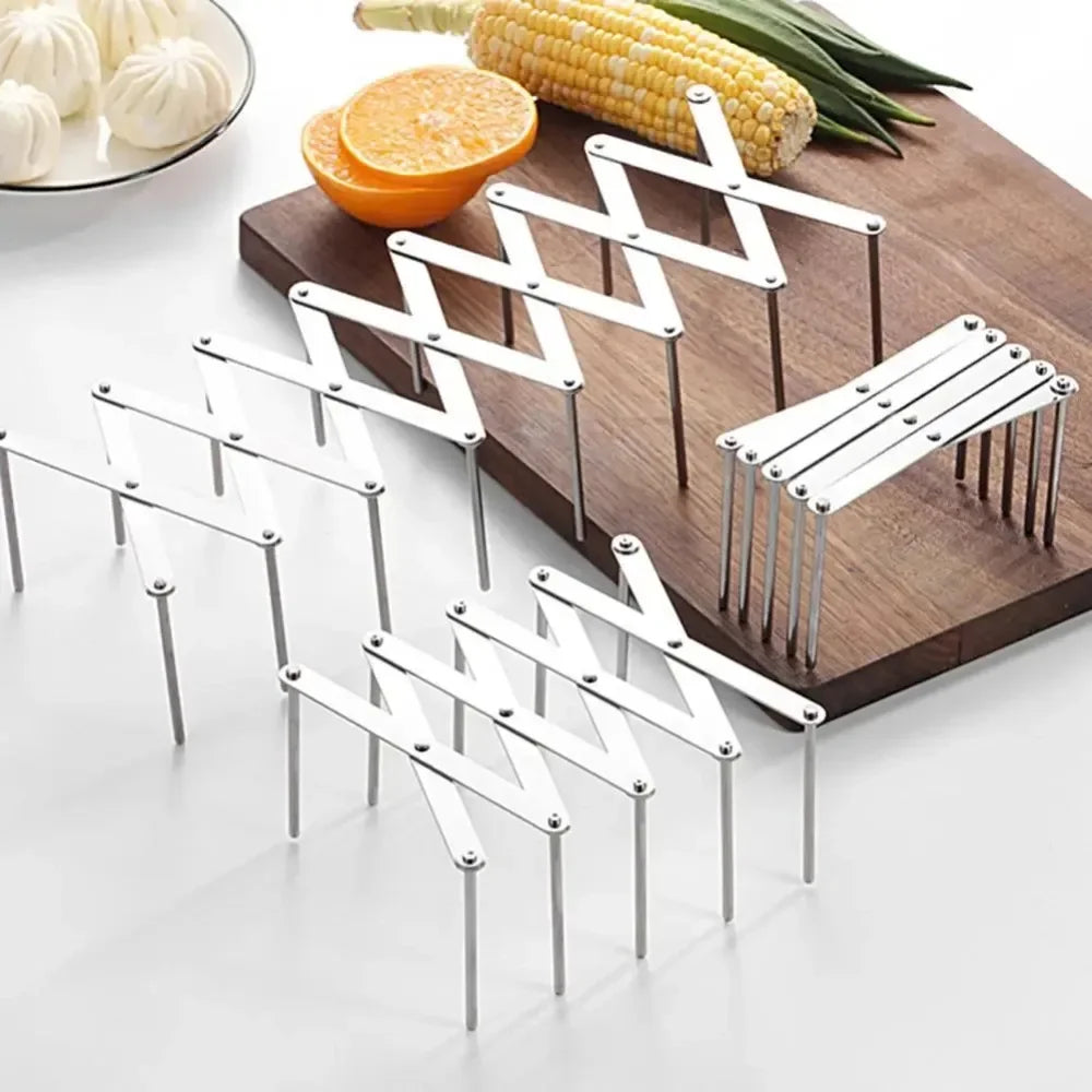 Retractable Storage Rack Space Saving Pot Lid Holder Space-saving Stainless Steel Plate Dishes Rack Heavy Duty For Kitchen Home