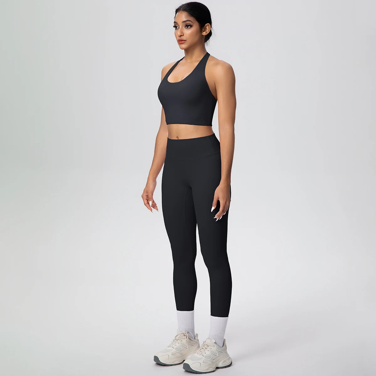 2PCS/set Yoga Set for Woman's Sexy Backless Halter Bra Sports Top Quick Drying Legging Summer Gym Fitness Pants Yoga Set