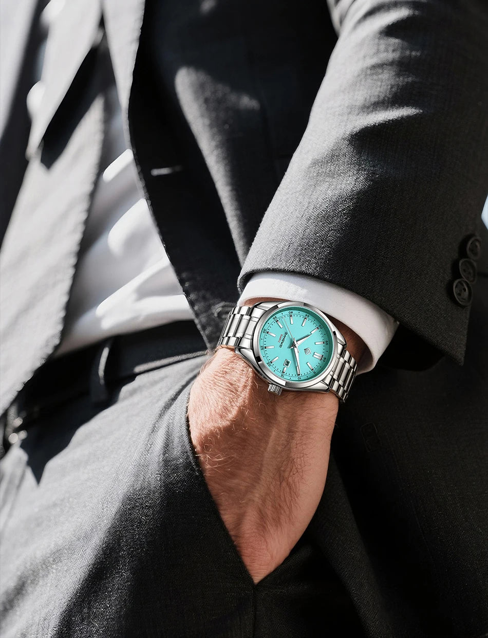 BANGWEI 2025 Business Men's Watch Waterproof Stainless Steel Quartz Watch Luminous Fashion Calendar Watches for Men Reloj Hommes