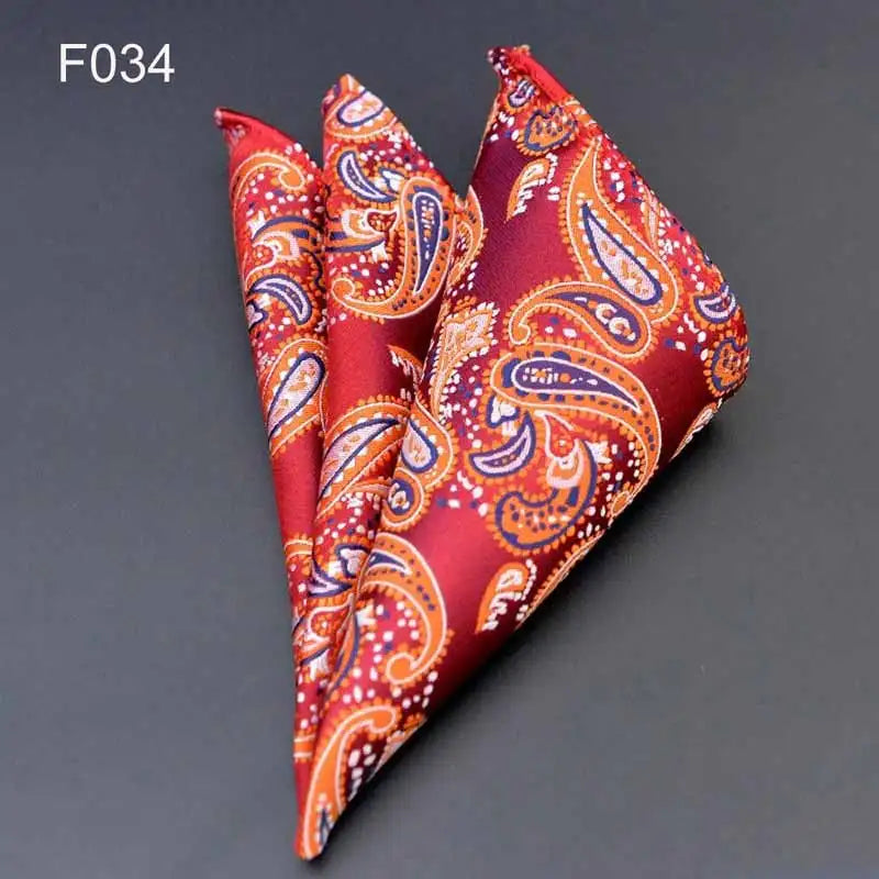 41 Colors Men's Handkerchief Plaid Dot Paisley Hankies Hanky Business Pocket Square Chest Towel 25*25CM