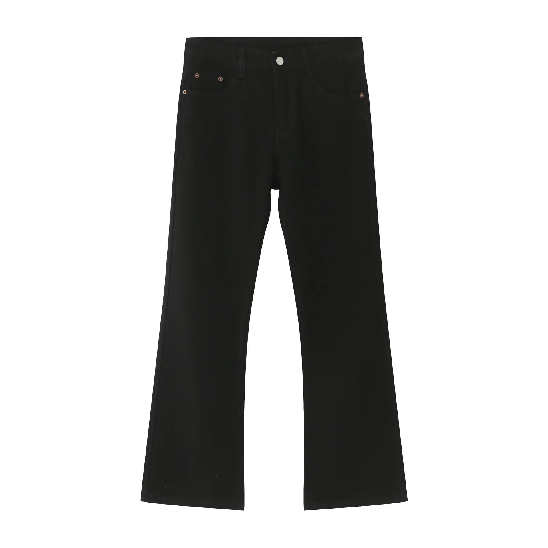 Men High Street Hip Hop Casual Small Flare Denim Jeans Pant Male Japan Korea Style Streetwear Vintage Denim Trousers Pant