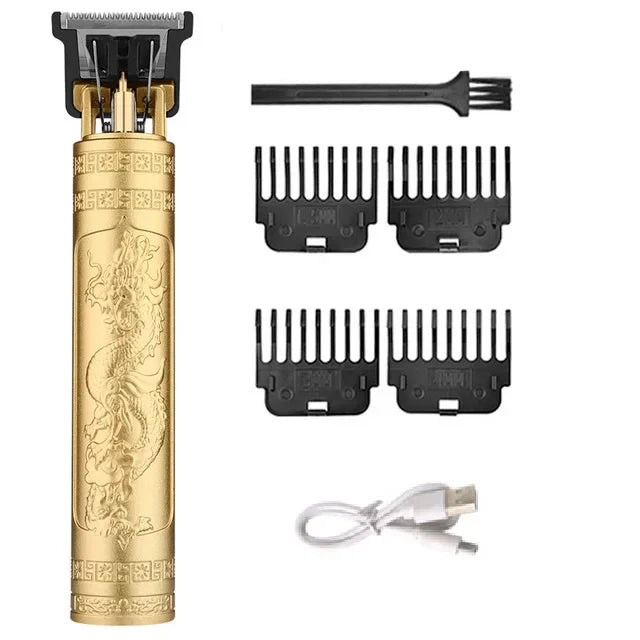 T9 Hair Trimmer for Men Cordless Beard Clipper 4 Guide Combs Brush USB C Cable Silent Operation Shaver Home Haircut Tool Kit